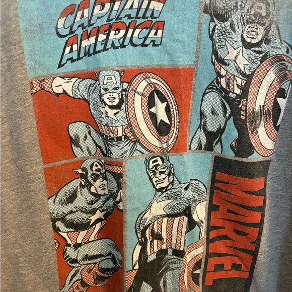 Marvel Captain America Graphic T-Shirt - Gray, men’s Large. - Picture 3 of 4
